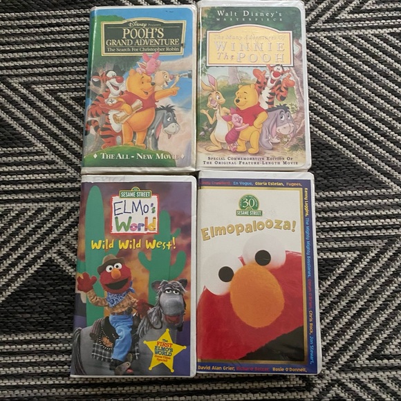 Elmo Other Elmopalooza Vintage Vhs Lot Of 4 Tapes Elmo Sesame